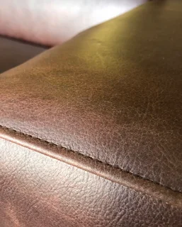 (ON PROMOTION) Brand new 2m genuine leather Marconi style two seater sofa. (NAKU OXBLOOD BROWN)