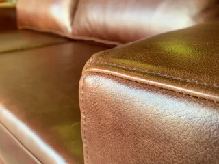 (ON PROMOTION) Brand new 1.8m Anniline design genuine leather two seater sofa. (BOVINE SADDLE BROWN)