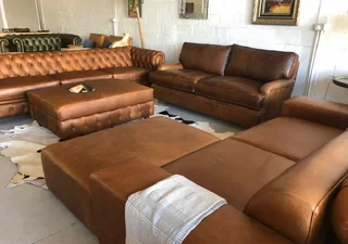 A variety of BRAND NEW full genuine leather sofas &amp; armchairs (STARTING FROM R6500 PER ARMCHAIR)