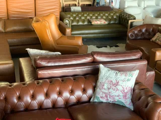 A variety of BRAND NEW full genuine leather sofas &amp; armchairs (STARTING FROM R6500 PER ARMCHAIR)