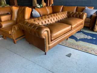 A variety of BRAND NEW full genuine leather sofas &amp; armchairs (STARTING FROM R6500 PER ARMCHAIR)