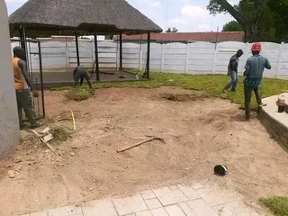 Delivery and installation off national grass