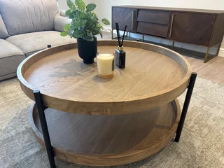 Maoao Coffee table wood/bras