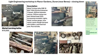 Metal lathe with comprehensive tooling and accessories