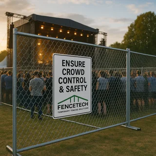 Secure Your Event with Fence-Tech’s Temporary Fencing Panels!