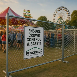 Secure Your Event with Fence-Tech’s Temporary Fencing Panels!