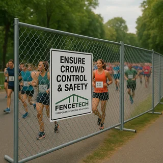 Secure Your Event with Fence-Tech’s Temporary Fencing Panels!