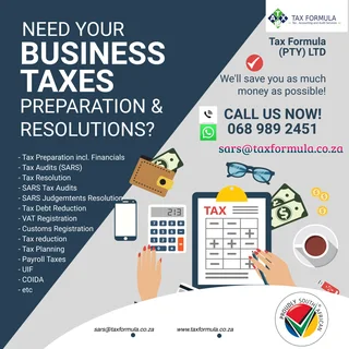 Bookkeeping/Accounting, SARS Debt/Judgement/Audit, Payroll Services, etc