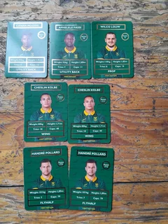Rugby Cards of Springboks and Province Players