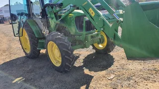 2018 John Deere 5075e 4wd Cab Tractor With John Deere H240c Front Loader Attached
