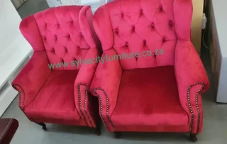 Beautiful Wingback Chair and Ottoman