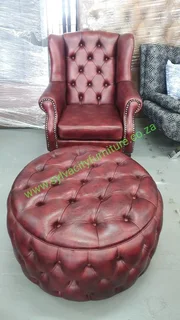 Beautiful Wingback Chair and Ottoman