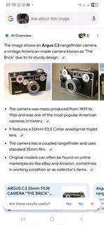 Vintage Argus C3 Rangefinder Camera.