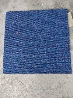 New Blue (Boron) Rubber underneath Carpet Tiles for sell (left over from a project)
