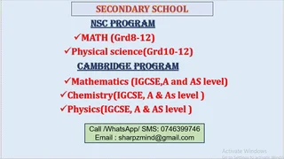 HIGH SCHOOL (NSC and Cambridge), TVET, and   UNIVERSITY SUBJECTS ONLINE TUTORING