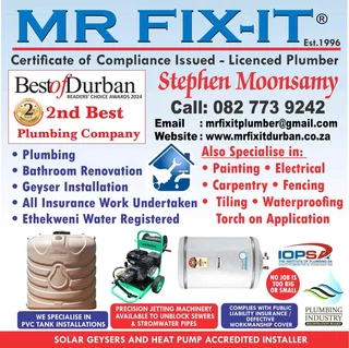 Plumbing and maintenance