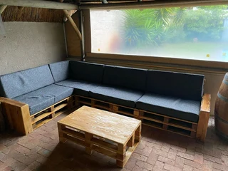 OUTDOOR PALLET COUCHES MADE WITH CUSHIONS FROM R5950 - R8950 WATSAP 0736552664
