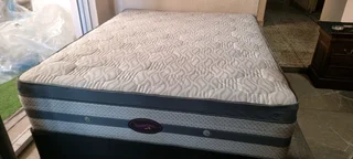 Queen Bed Grey R3500 Only Selling For Low Price Watsap 0736552664 Good Condition