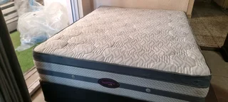 Queen Bed With Thick Heavy Duty Matress Plus Base R2950 Watsap 0736552664