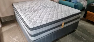 QUEEN BEDS WITH 140 KG PER SIDE THICK HEAVY DUTY MATRESS HIGH BED WITH BASE R3500 WATSAP 0736552664