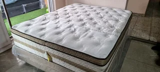QUEEN BEDS WITH 140 KG PER SIDE THICK HEAVY DUTY MATRESS HIGH BED WITH BASE R3500 WATSAP 0736552664
