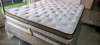 QUEEN BEDS WITH 140 KG PER SIDE THICK HEAVY DUTY MATRESS HIGH BED WITH BASE R3500 WATSAP 0736552664