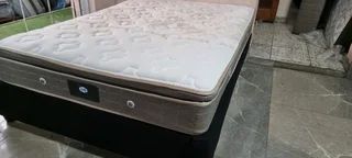 Queen Bed With Pillowtop Matress And Base R2950 Watsap 0736552664 Can Deliver