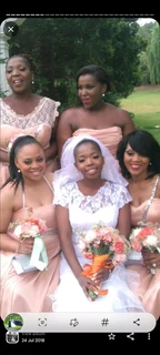 Bridesmaids dresses made to order.