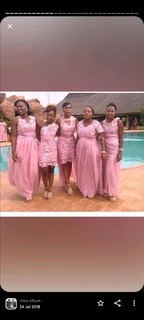 Bridesmaids dresses made to order.