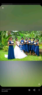 Bridesmaids dresses made to order.