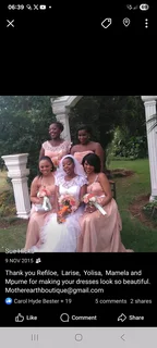 Wedding gowns made to order.