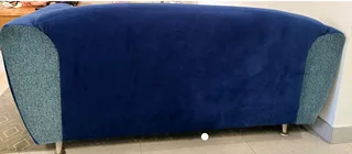 2 Seater Royal Blue Velvet Couch