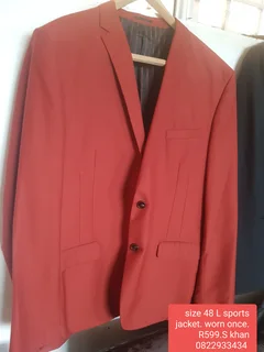 Mens sport jacket size 48 L