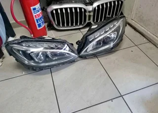 Mercedes Benz W205 C class single xenon original headlights for sale
