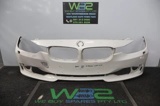 BMW 3 Series F30 2013 White Front Bumper