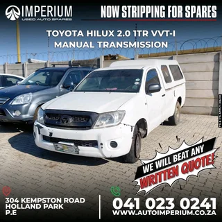 Toyota hilux 2.0 1tr stripping for spares