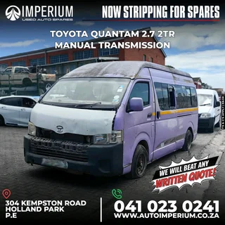 Toyota quantum 2.7 vvti 2tr stripping for spares