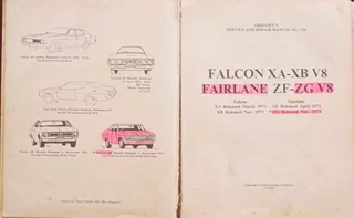 Ford Fairlane 500 Workshop Manual Handbook Gaskets