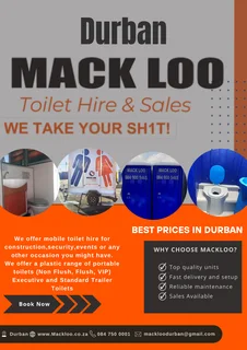 Mobile Toilet Hire &amp; Sales Durban