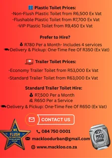 Portable Toilets Done Right- Wherever You Are in Durban