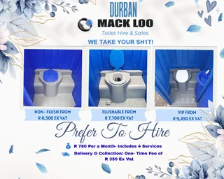  Durban’s #1 Choice for Toilet Hire! 