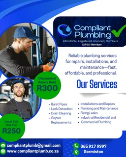  Your Go-To Plumber in Germiston – Reliable. Affordable. Ready When You Are!