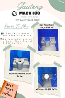  Portable Toilet Hire Johannesburg