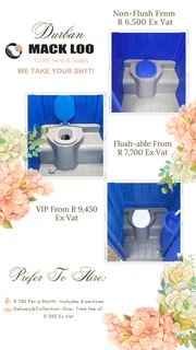  Premium Portable Toilet Hire – Durban BranchClean. Quick. Reliable — every time.