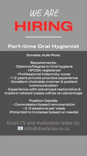 Oral Hygienist- Part time position.