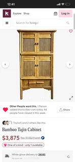 Bamboo tajin cabinet