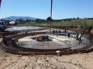 Hands on construction foreman