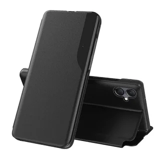 Samsung Galaxy A07 Attraction Flip Holder Leather Phone Case (Black)