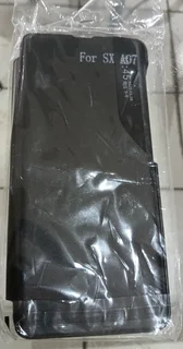 Samsung Galaxy A07 Attraction Flip Holder Leather Phone Case (Black)