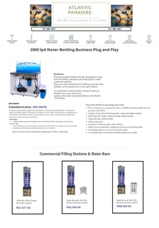 Atlantic Paradise Water Purifiers / Water Bars